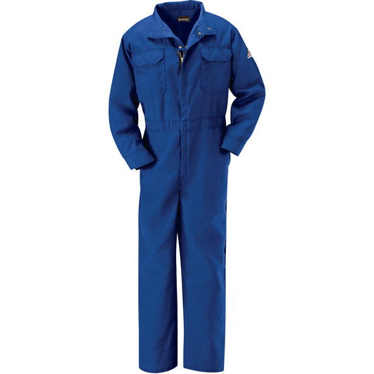 Bulwark Flame-Resistant Premium Coveralls, Size 38, Royal Blue, 5.1 cal/cm²