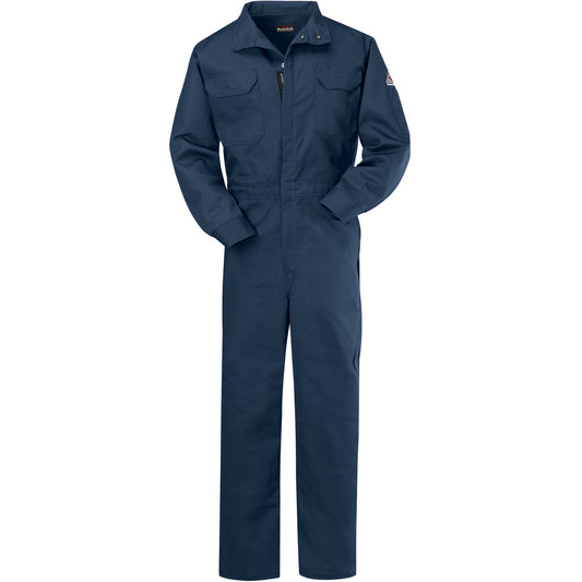 Bulwark Classic Welding Coveralls, Size 52, Navy Blue, 11.2 cal/cm²