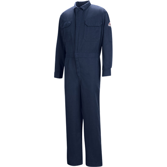 Bulwark Flame-Resistant Cool Touch® 2 Deluxe Coveralls, Size 38, Navy Blue, 8.4 cal/cm²