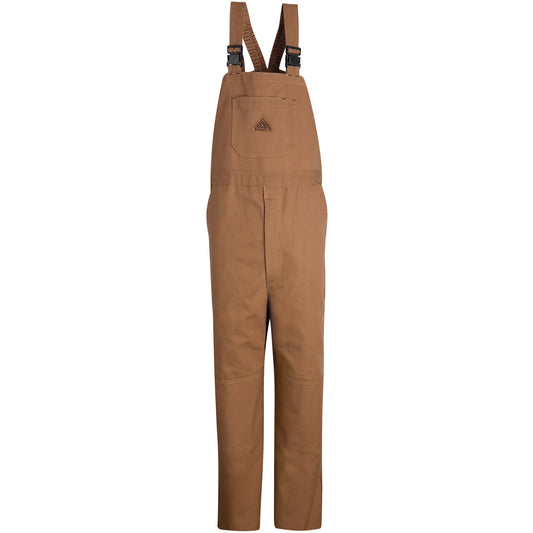 Bulwark Flame-Resistant Duck Lined Bib Overalls, Large, Brown