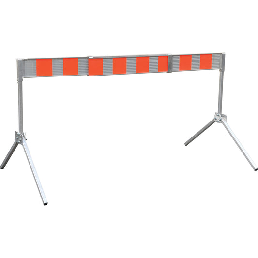 Signel Street Barricade, A-Frame, 6' L x 5-1/2" H, Orange/White