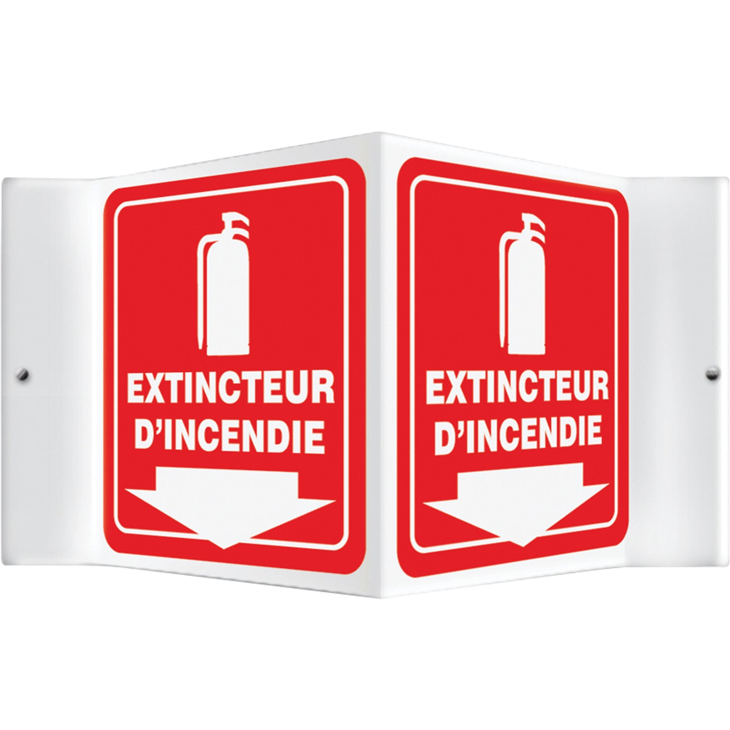 Accuform Signs "Extincteur d'incendie" Projection™ Sign, 6" x 5", Plastic, French with Pictogram
