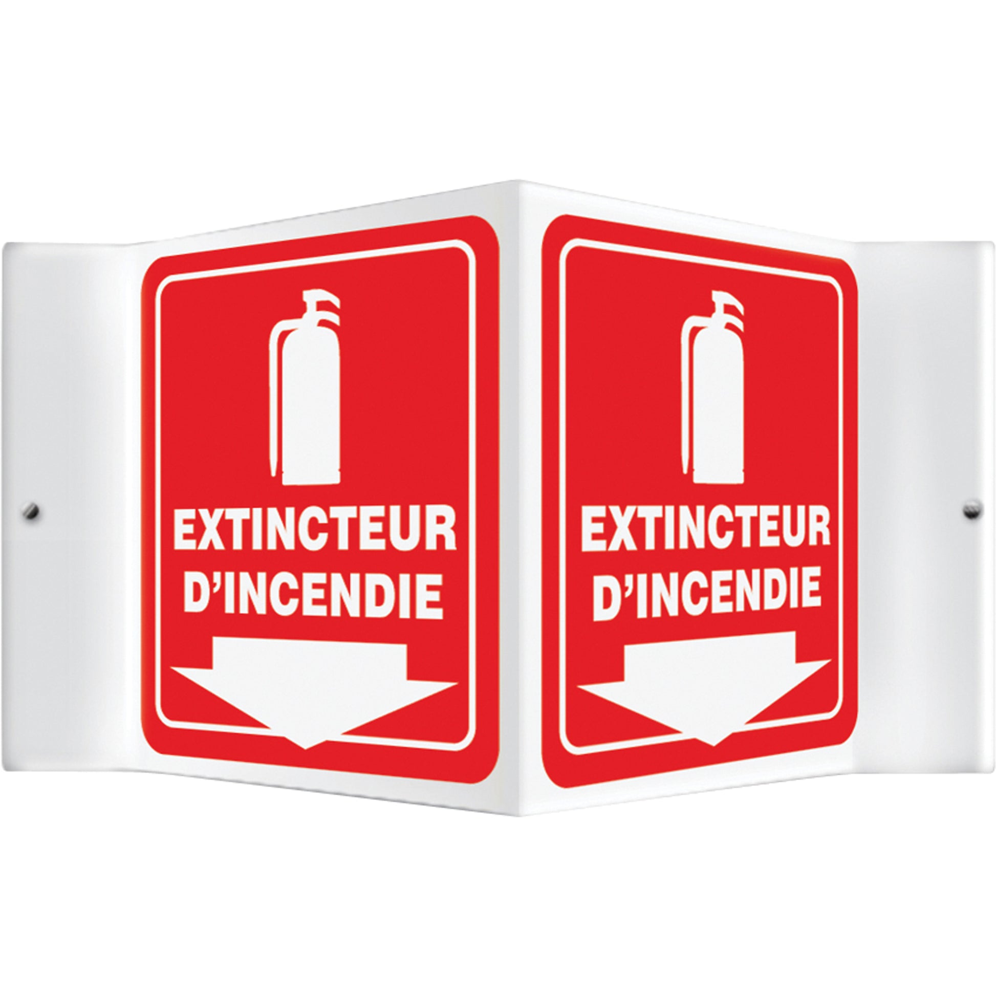 Accuform Signs "Extincteur d'incendie" Projection™ Sign, 6" x 5", Plastic, French with Pictogram