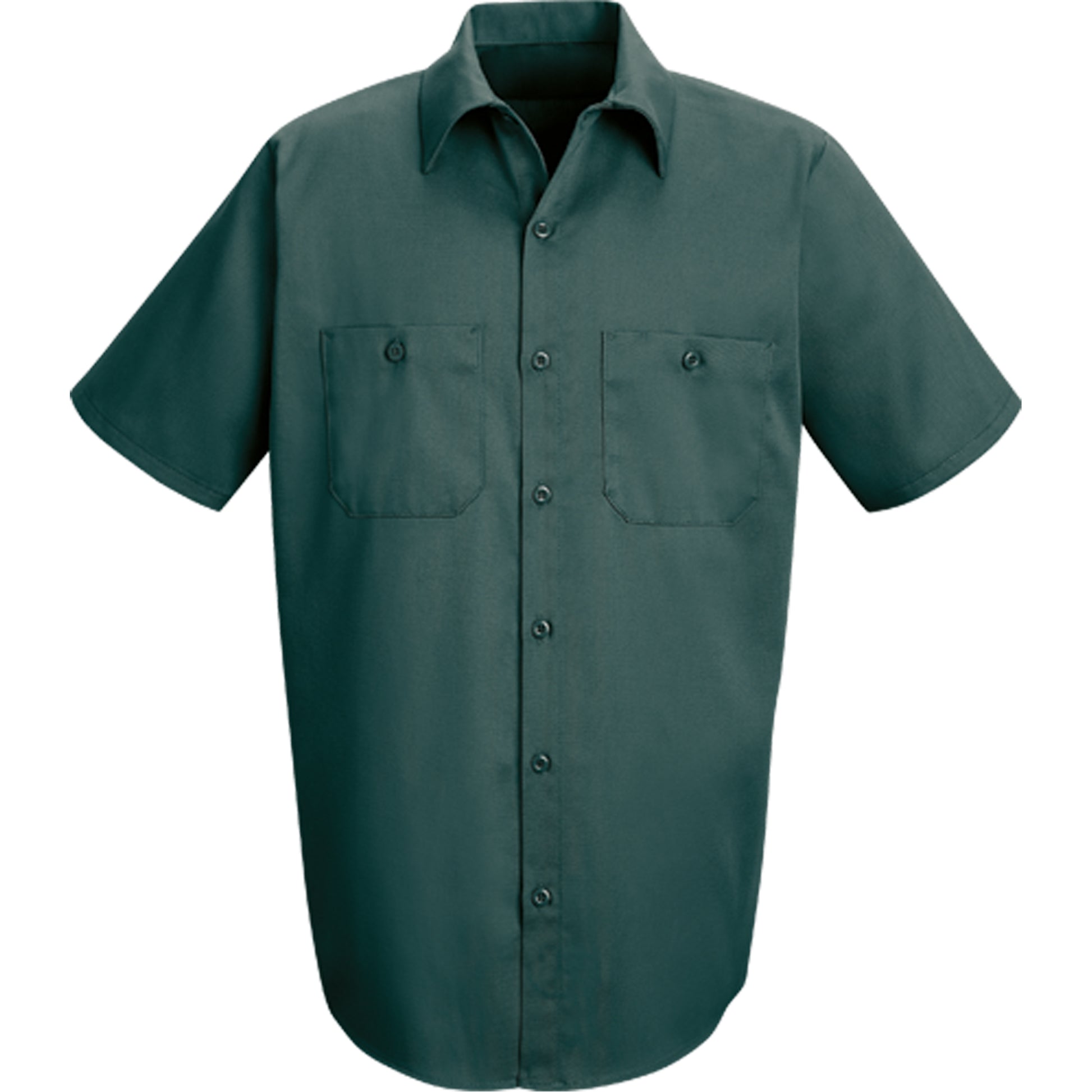 Red Kap Industrial Solid Work Shirts, Men's, 5X-Large, Green