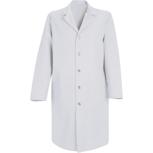 Red Kap Lab Coats, Poly-Cotton, 44, White