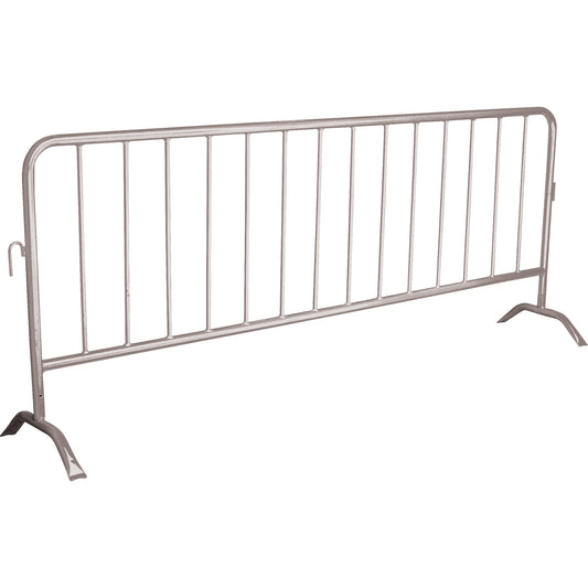 Zenith Safety Products Portable Barrier, Interlocking, 102" L x 40" H, Silver