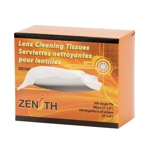 Zenith Safety Products Lens Cleaning Tissues, 5" x 8", 300 /Pkg.