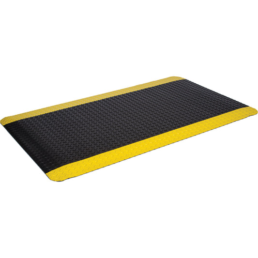 Mat Tech WD™ Deck Plate Mats, Diamond, 2' x 75' x 5/8", Black/Yellow, Sponge