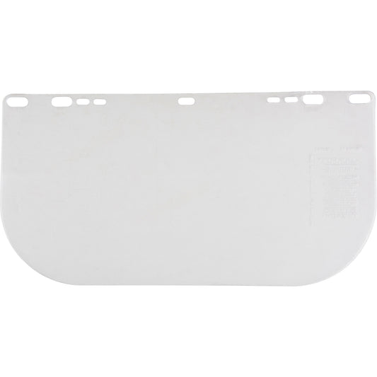 Jackson Safety F20 Clear Flat Faceshield, Polycarbonate, Clear Tint