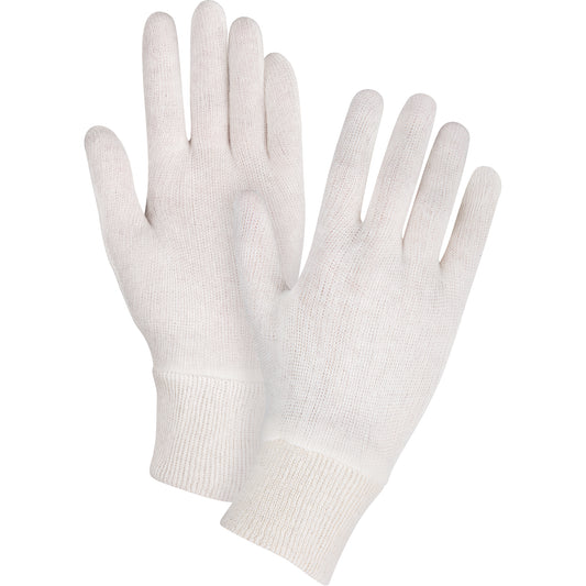 Zenith Safety Products Mediumweight Inspection Gloves, Poly/Cotton, Knit Wrist Cuff, Men's