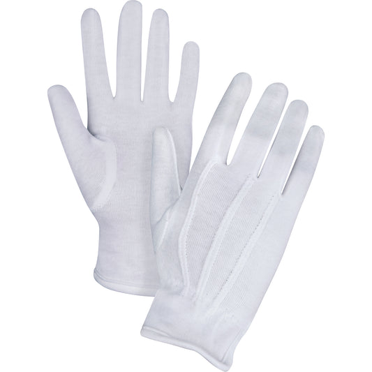 Zenith Safety Products Parade/Waiter's Gloves, Cotton, Hemmed Cuff, Medium