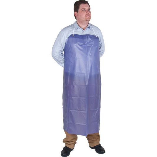 Zenith Safety Products Lightweight Apron, Vinyl, 45" L x 36" W, Blue
