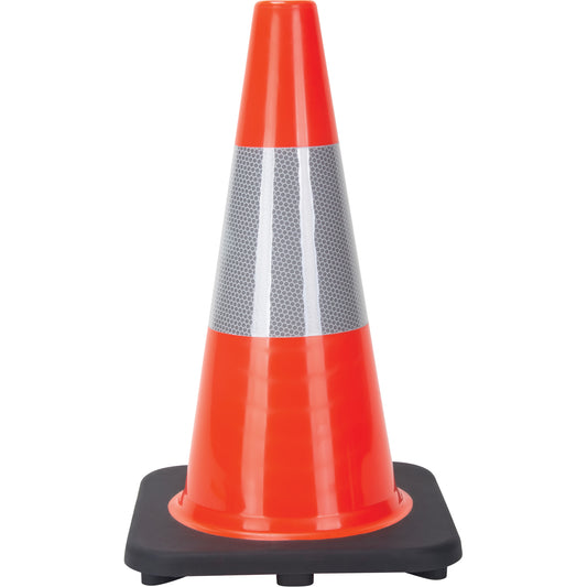 Zenith Safety Products Traffic Cone, 18", Orange, 6" Reflective Collar(s)