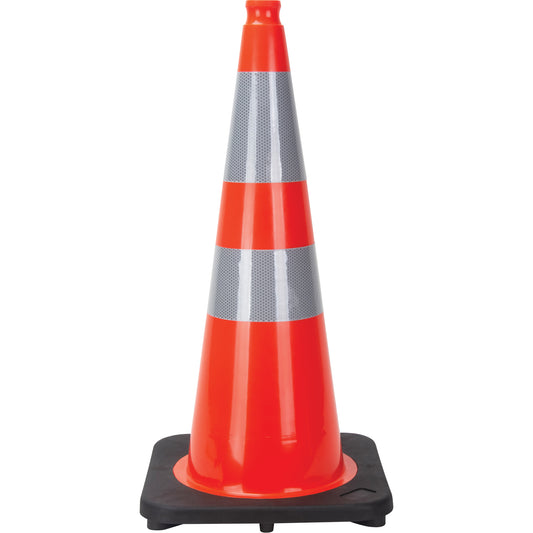 Zenith Safety Products Traffic Cone, 28", Orange, 4" & 6" Reflective Collar(s)