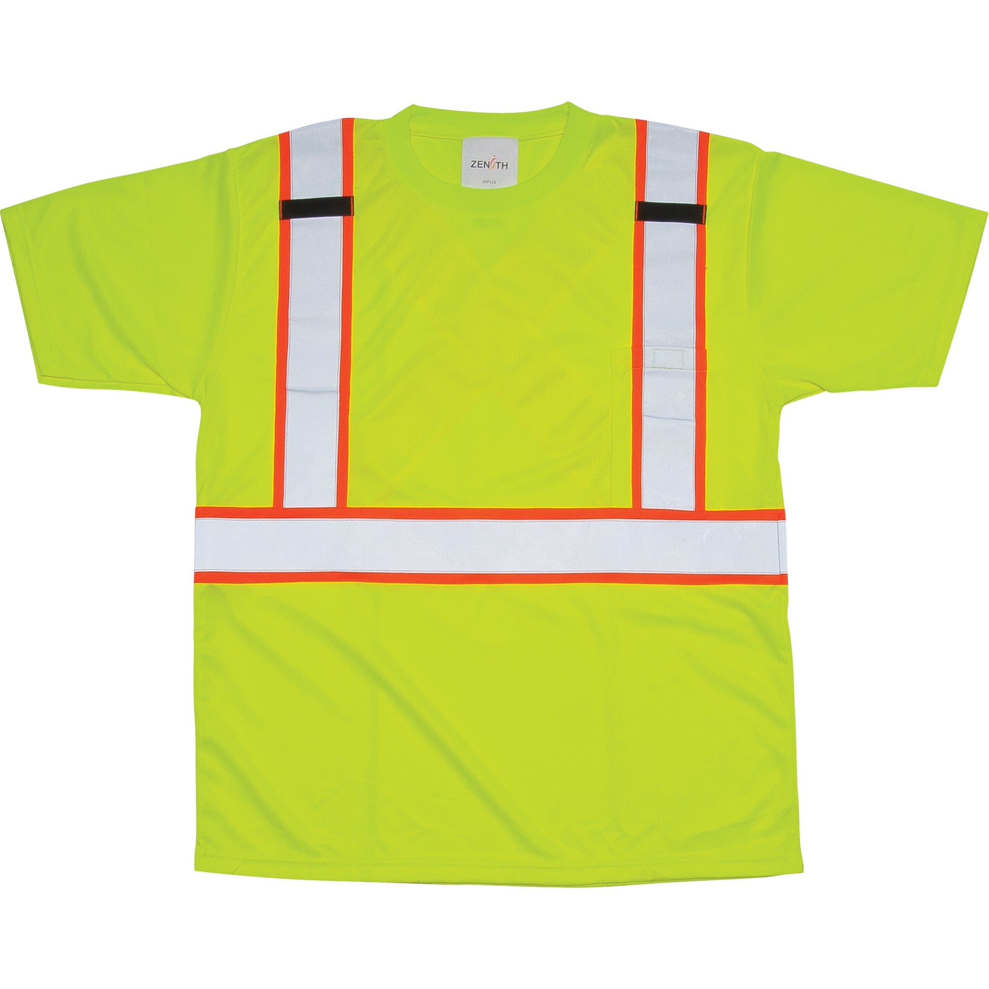 Zenith Safety Products CSA Compliant T-Shirt, Polyester, Large, High Visibility Lime-Yellow