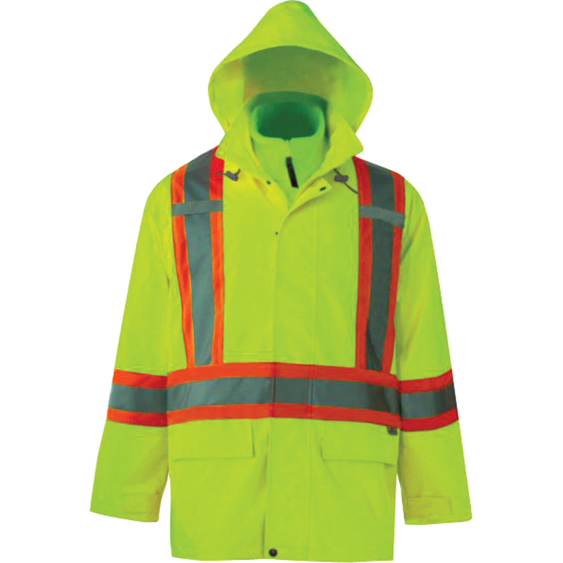 Viking Journeyman 3-in-1 Safety Jackets, Polyester, High Visibility Lime-Yellow, Medium