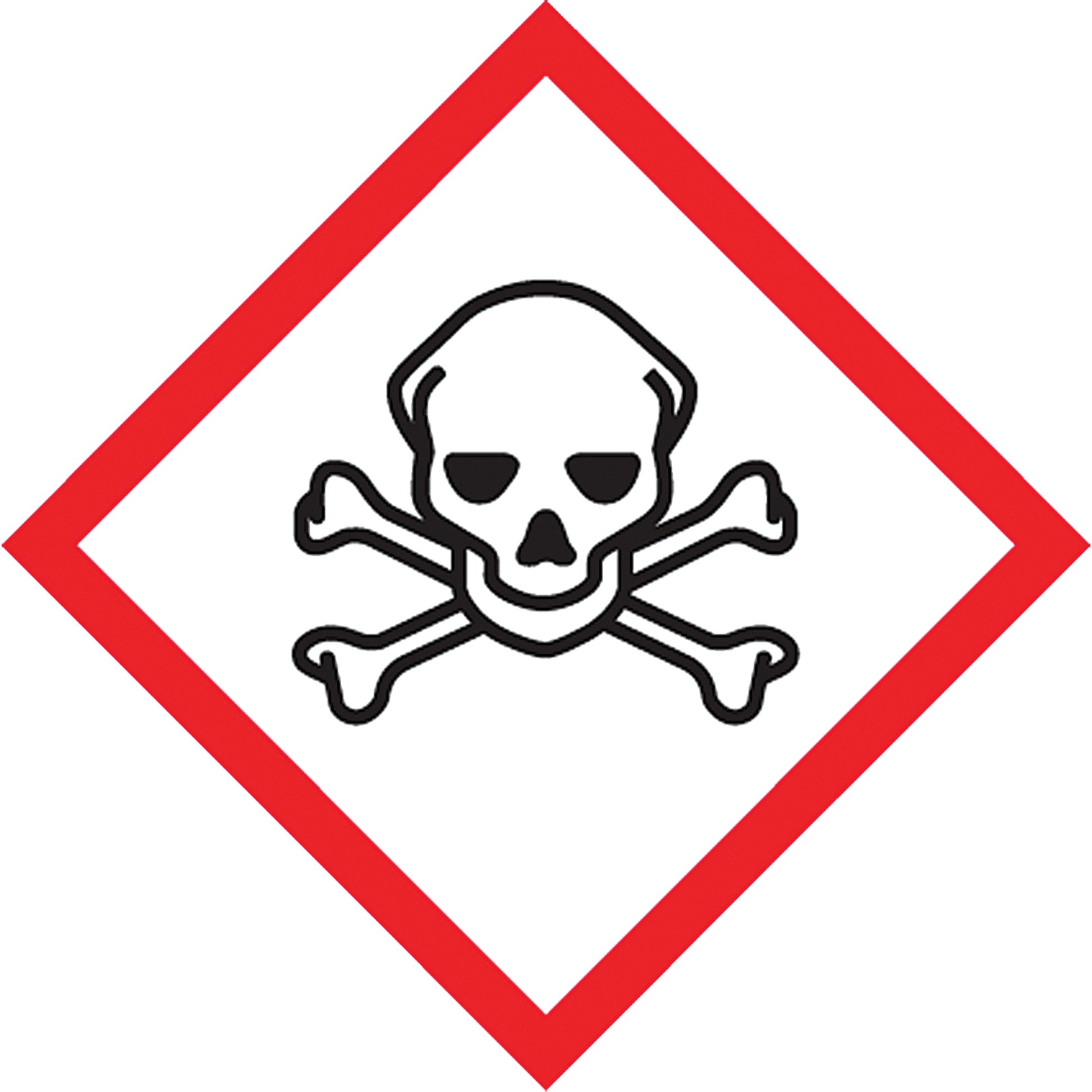 Accuform Signs Toxic Material GHS Pictogram Labels, Paper, Roll, 1" L x 1" W