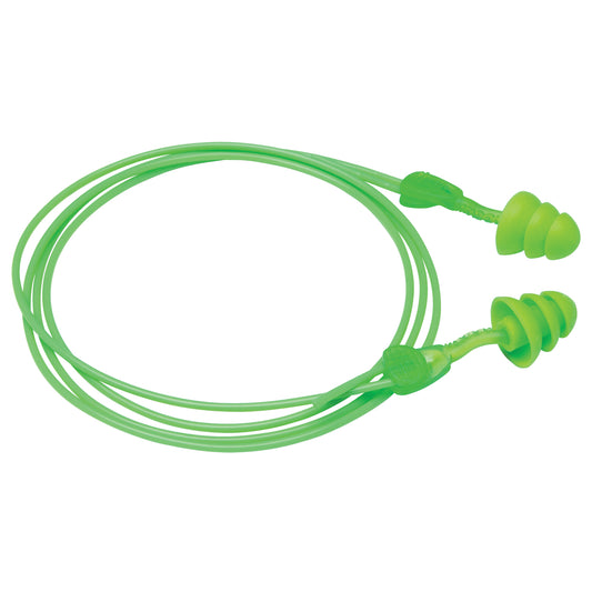 Moldex Glide® Trio Reusable Earplugs, Corded, Bulk - Loose, 27 dB NRR, One-Size