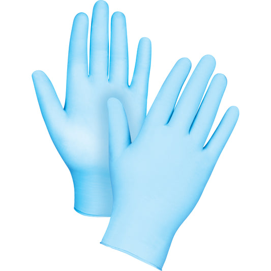 Zenith Safety Products Tactile Medical-Grade Disposable Gloves, X-Large, Nitrile/Vinyl, 4.5-mil, Powder-Free, Blue, Class 2