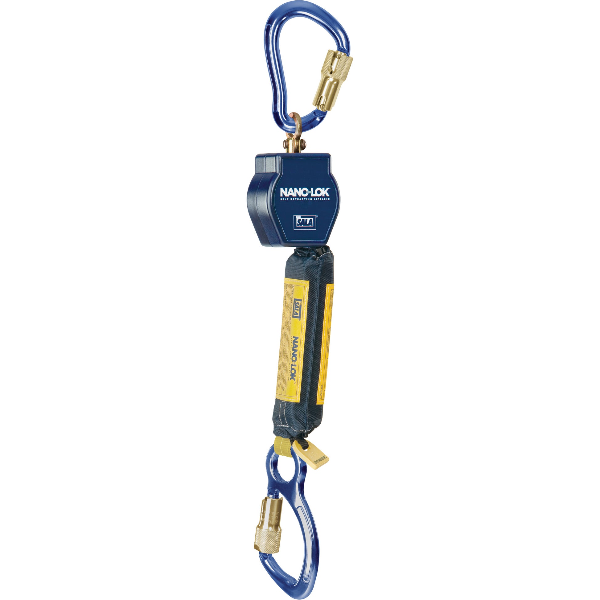 3M DBI Sala Fall Protection Nano-Lok™ Self-Retracting Lifeline, 6', Stainless Steel, Swivel