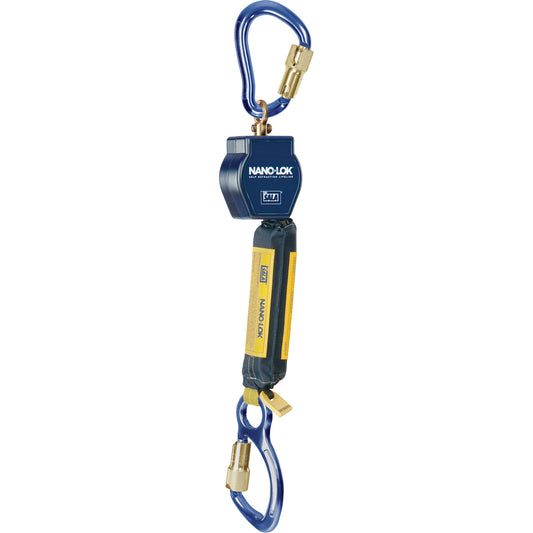 3M DBI Sala Fall Protection Nano-Lok™ Self-Retracting Lifeline, 6', Stainless Steel, Swivel