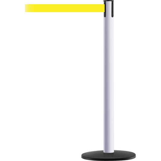 Tensator Advance TensaBarrier® Barrier Post, Steel, 36" H, Yellow Tape, 7.5' Tape Length