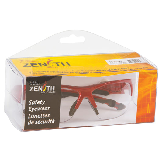 Zenith Safety Products Z1900 Series Safety Glasses, Clear Lens, Anti-Scratch, Meets/Exceeds CSA Z94.3