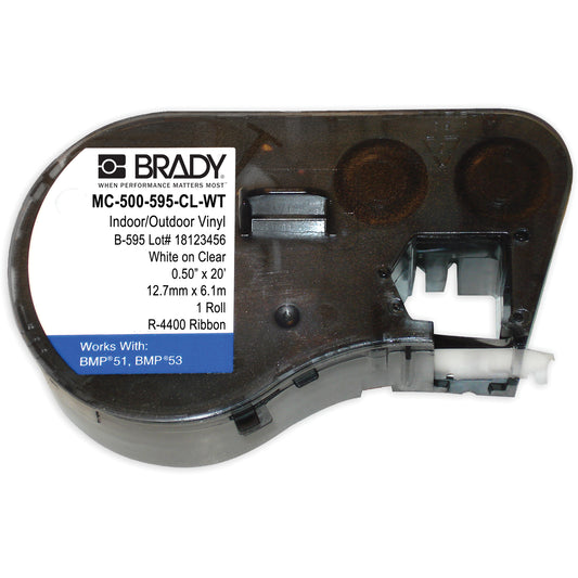 Brady B-595 Indoor/Outdoor Grade Facility & Safety Labels, White