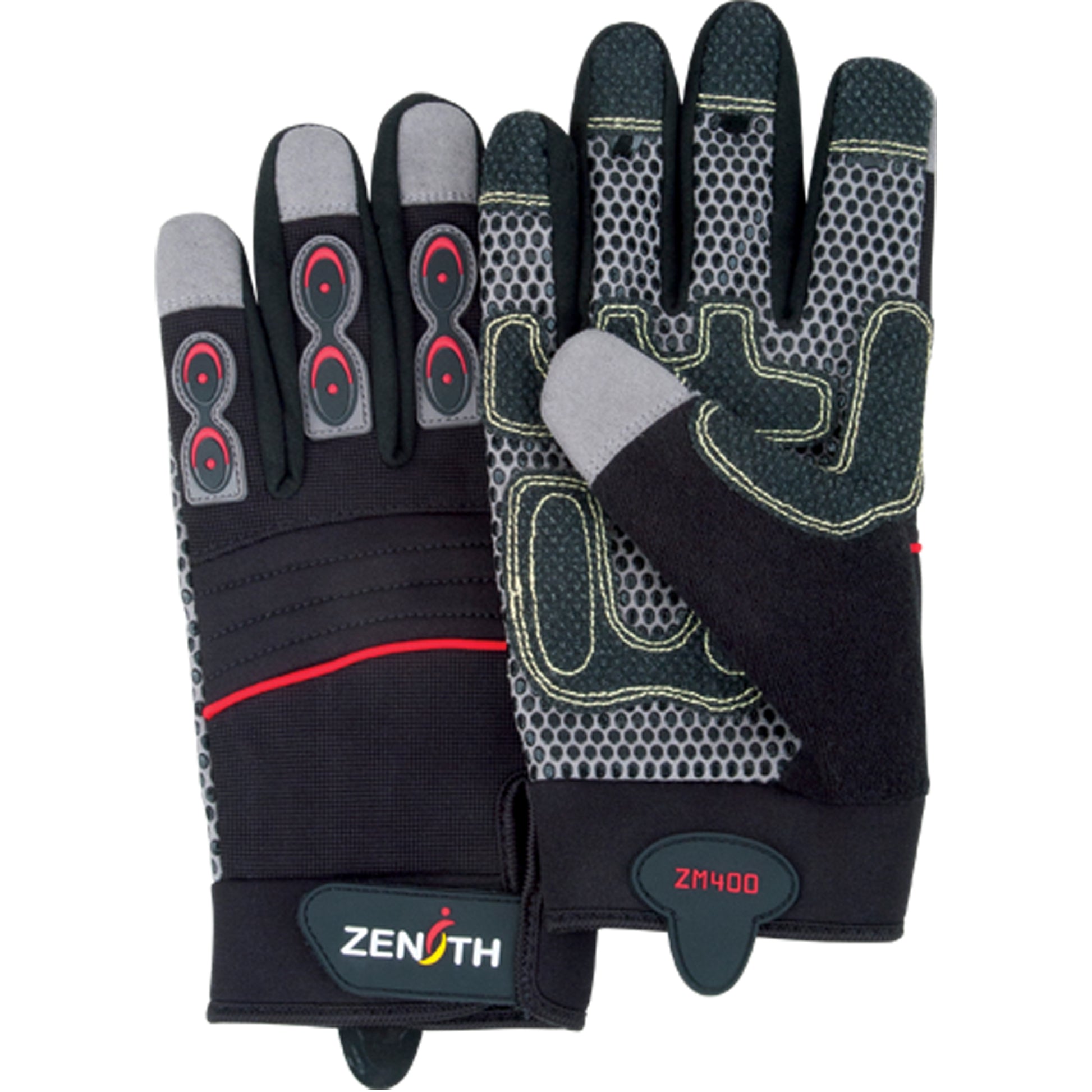 Zenith Safety Products ZM400 Premium Mechanic's Gloves, Synthetic Palm, Size Medium