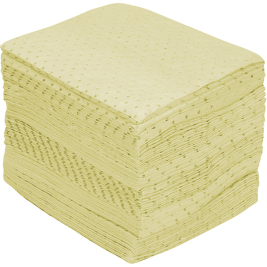 Zenith Safety Products Fine Fibre Sorbent Pads, Hazmat, 15" x 17", 25 gal. Absorbancy