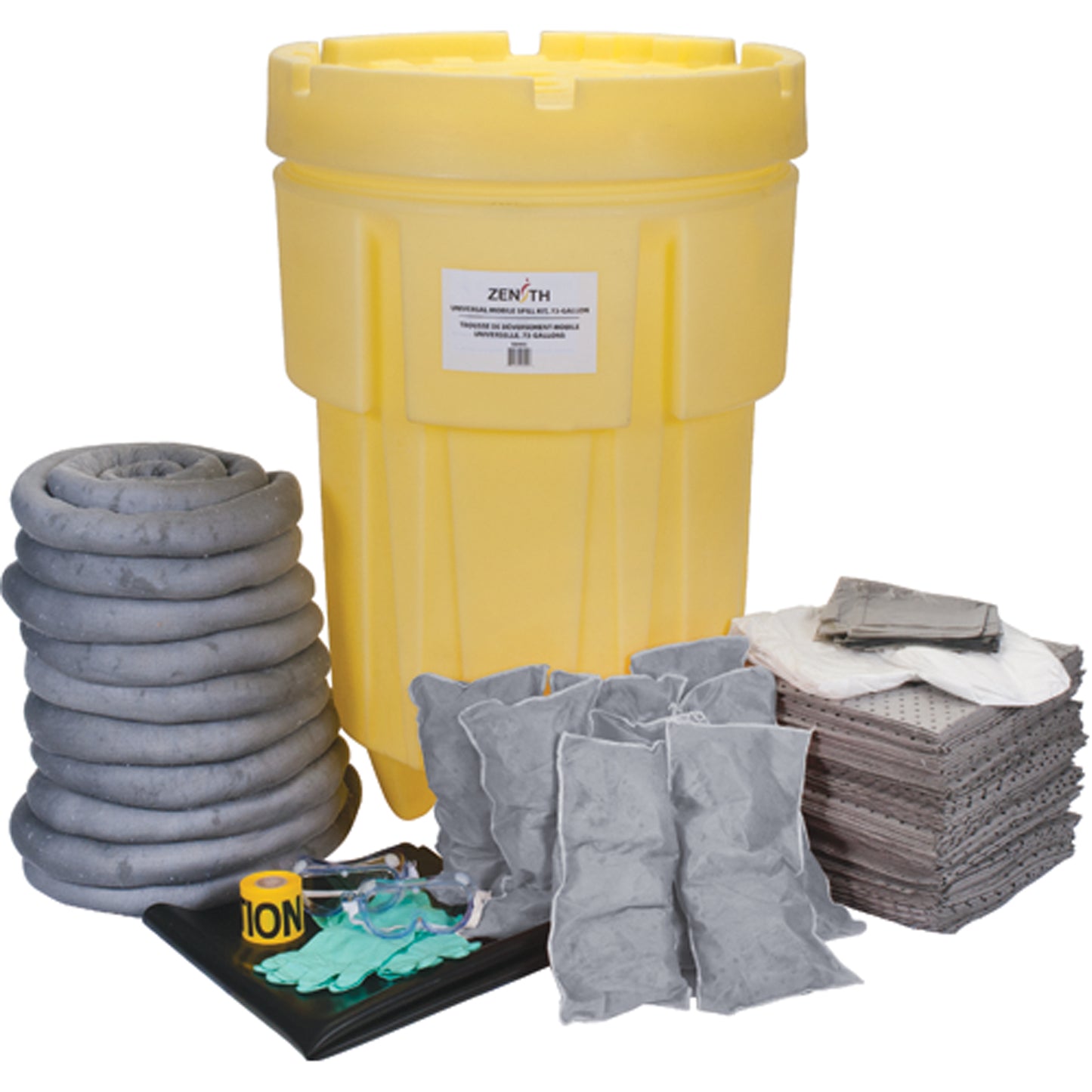 Zenith Safety Products Shop Spill Kit, Universal, Drum, 95 US gal. Absorbancy