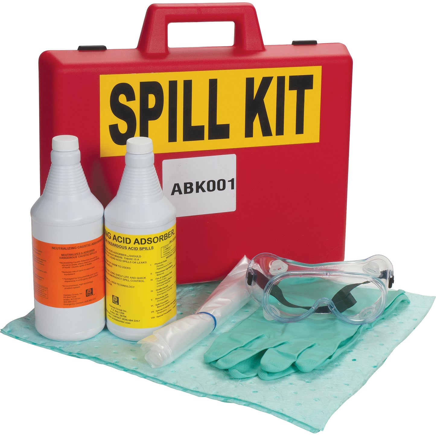 Zenith Safety Products Lab Acid/Base Spill Kit, Hazmat, Case, 1 US gal. Absorbancy