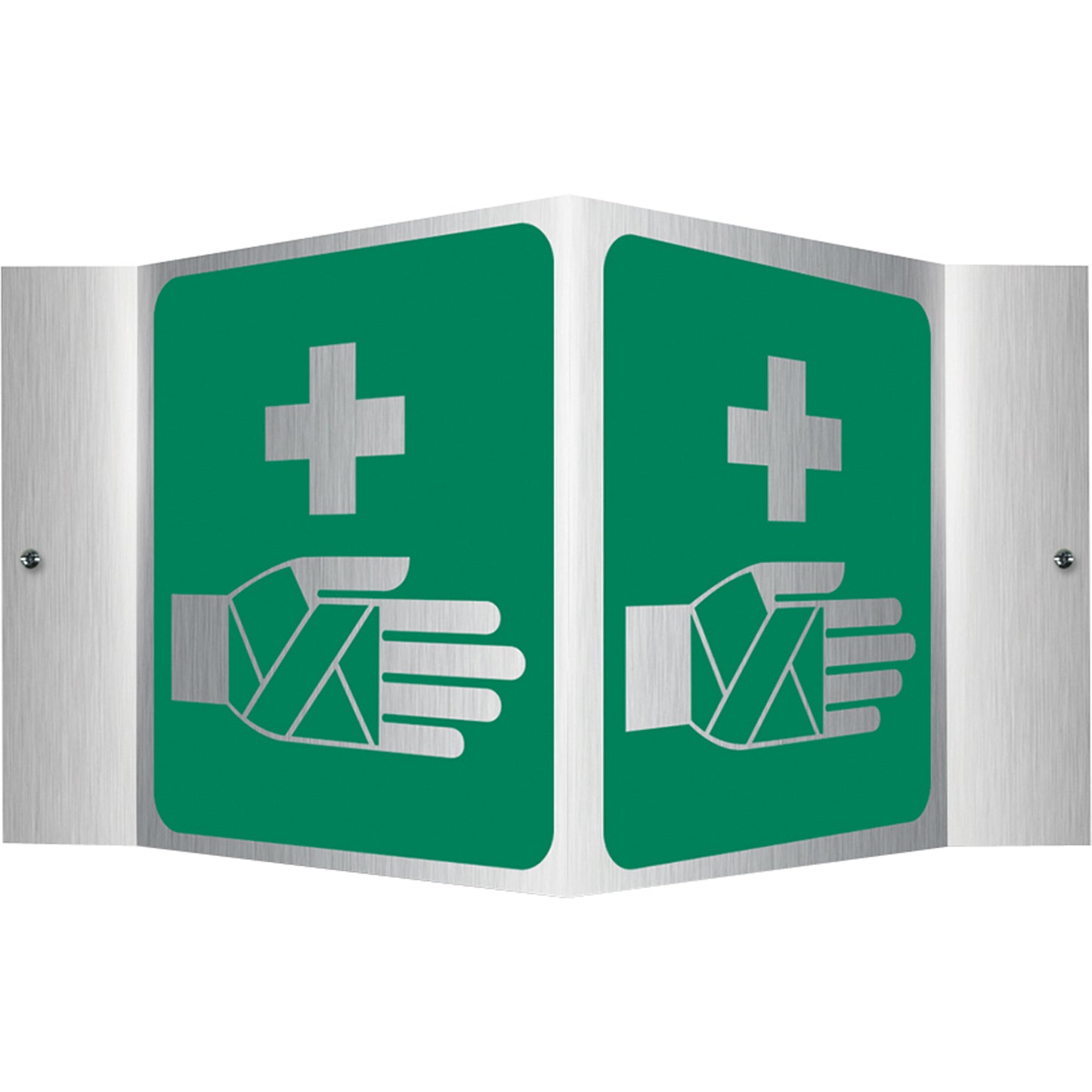 Accuform Signs First-Aid Projection™ Sign, 6" x 5", Aluminum, Pictogram