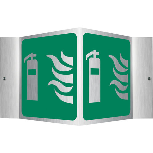 Accuform Signs Fire Extinguisher Projection™ Sign, 6" x 5", Aluminum, Pictogram