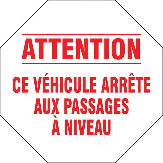 Accuform Signs French Traffic Sign, Vinyl, 18" W x 18" H