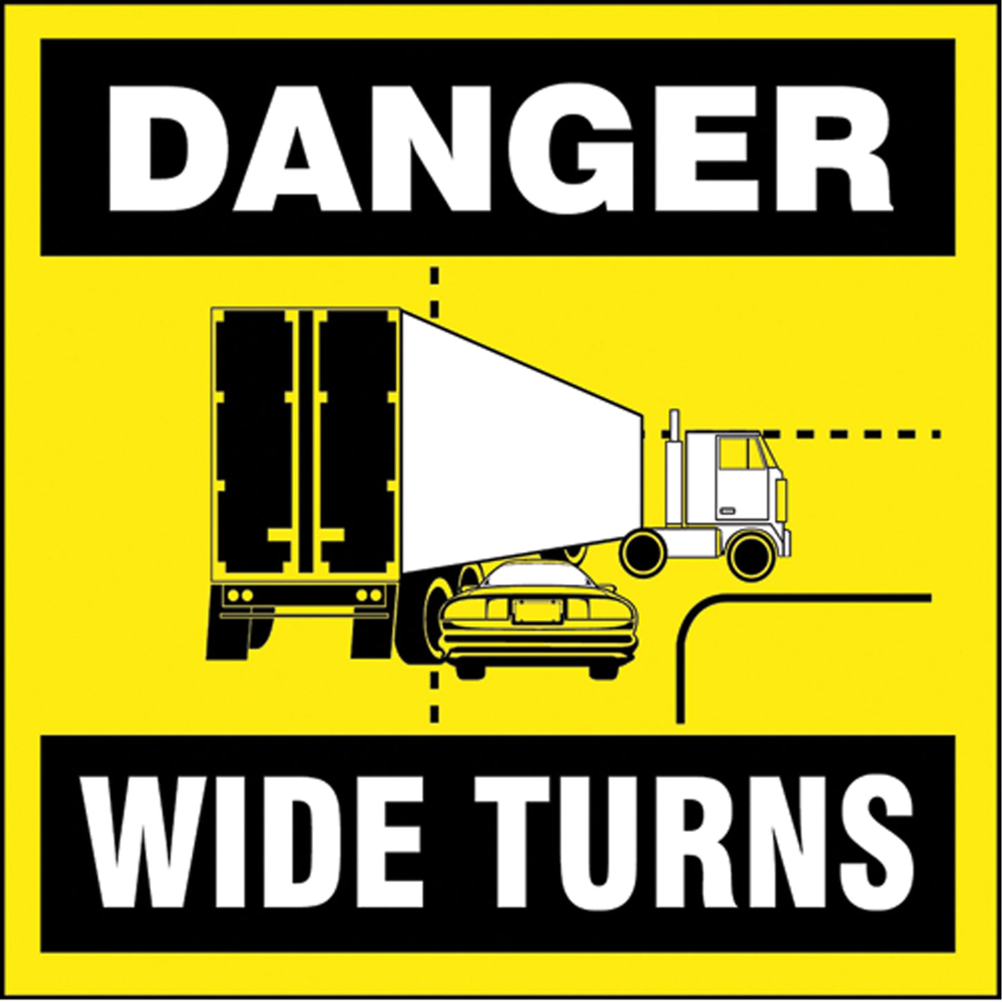 Accuform Signs English Traffic Sign, Vinyl, 18" W x 18" H