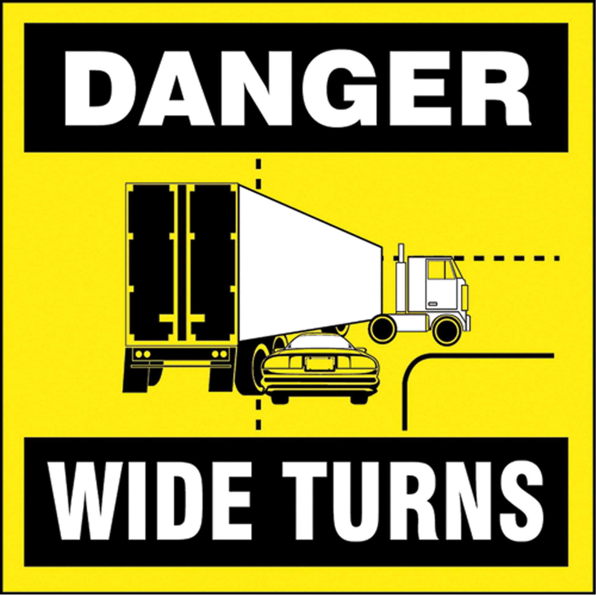 Accuform Signs English Traffic Sign, Vinyl, 18" W x 18" H