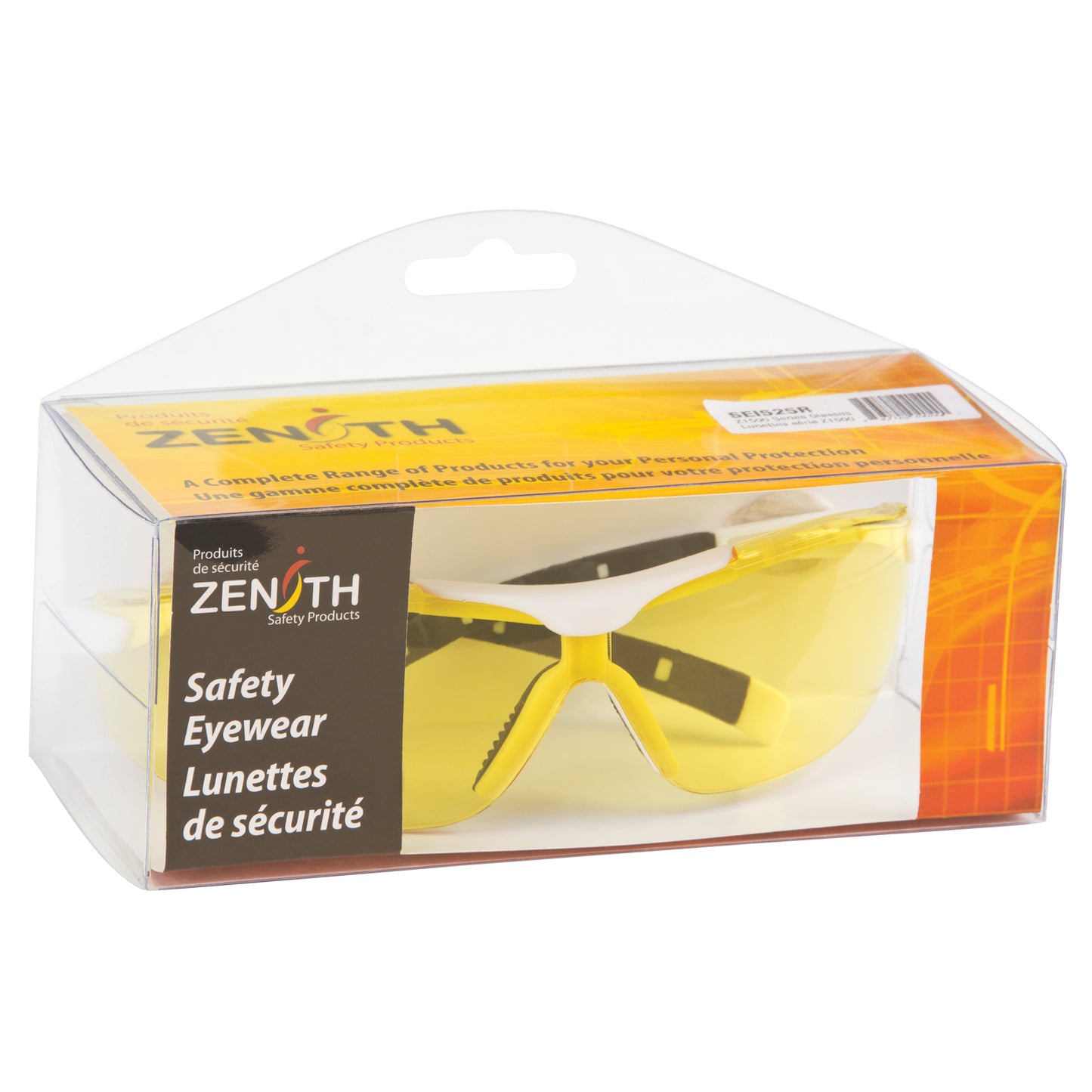 Zenith Safety Products Z1500 Series Safety Glasses, Amber Lens, Anti-Scratch, Meets/Exceeds CSA Z94.3