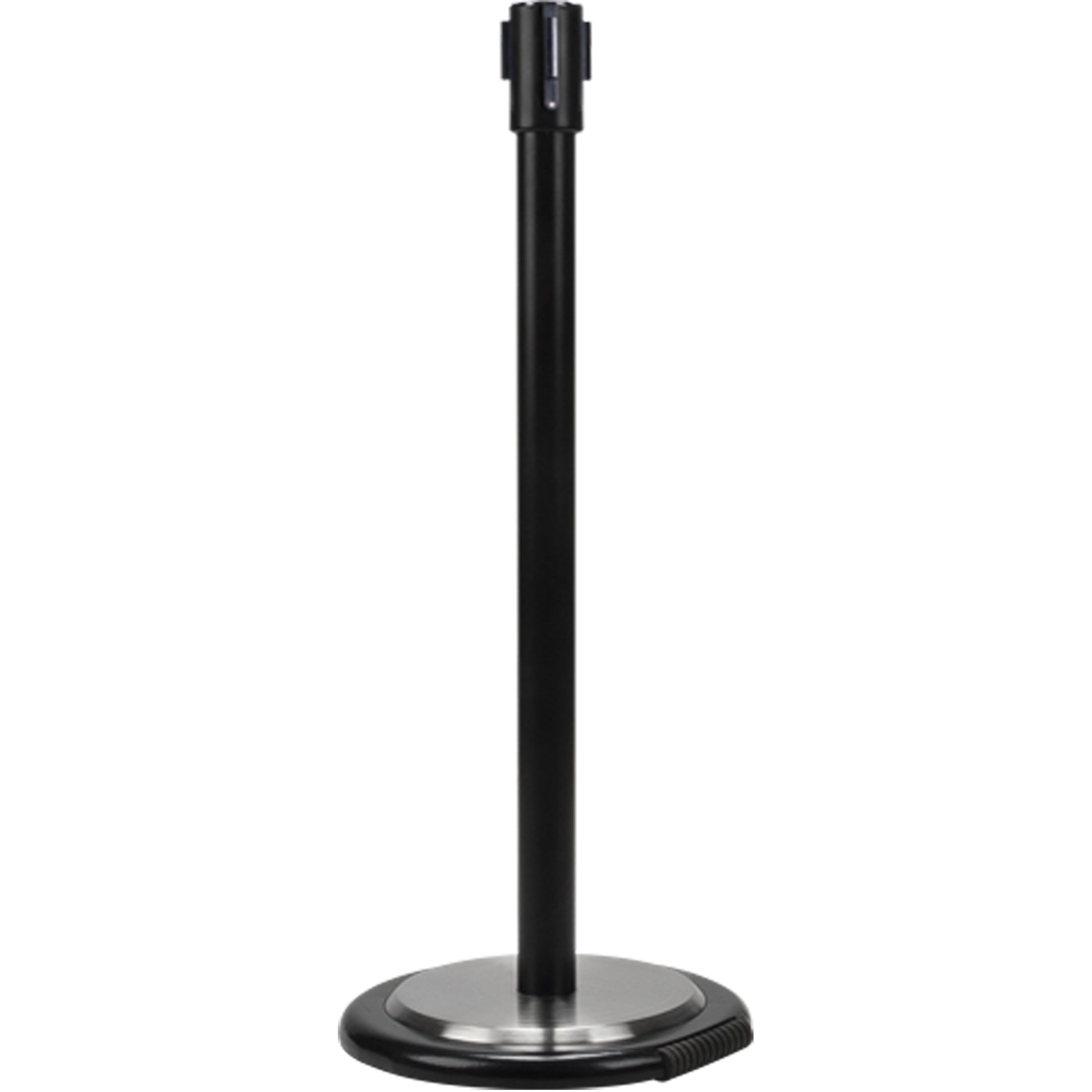 Zenith Safety Products Free-Standing Crowd Control Barrier Receiver Post With Wheels, 35" High, Black