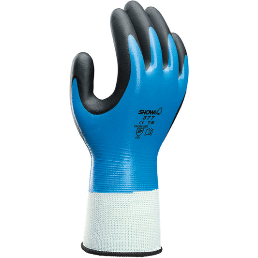 Showa 377 Gloves, 9/X-Large, Foam Nitrile Coating, 13 Gauge, Nylon Shell