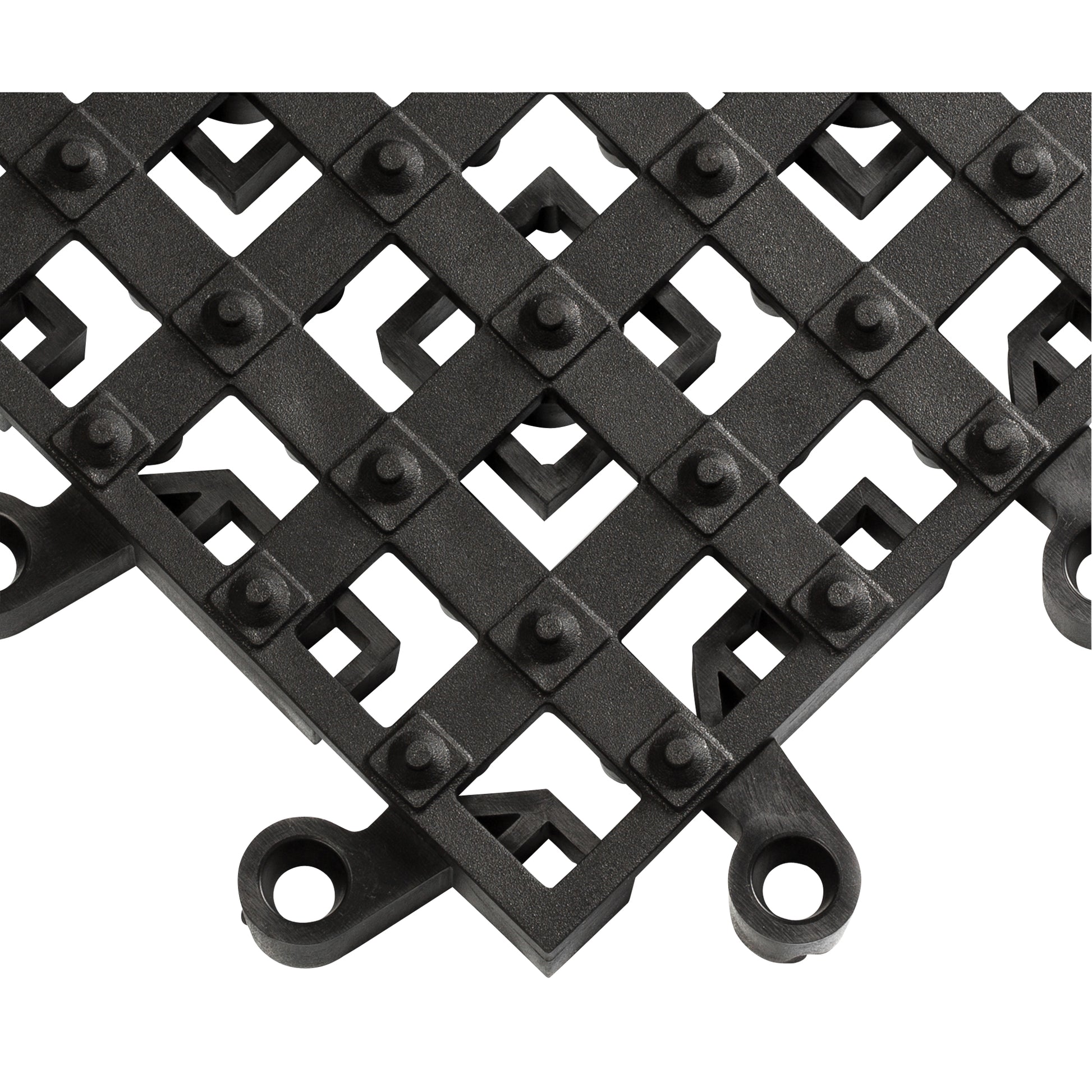 Wearwell ErgoDeck® Matting With Integrated No-Slip Cleats No. 553, PVC, 1-1/2' W x 1-1/2' L, 7/8" Thick, Black