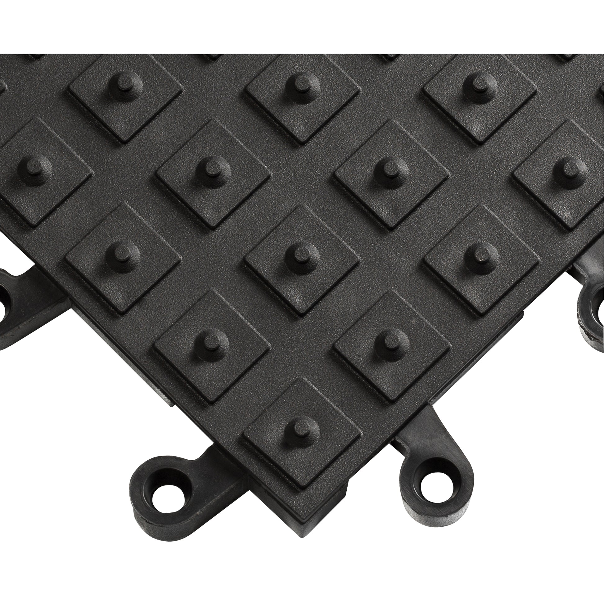 Wearwell ErgoDeck® Matting With Integrated No-Slip Cleats No. 552, PVC, 1-1/2' W x 1-1/2' L, 7/8" Thick, Black