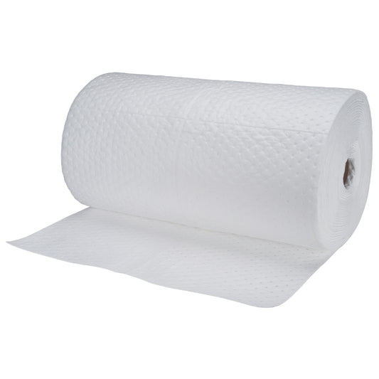 Zenith Safety Products Industrial-Grade Fine Fibre Sorbent Rolls, Mediumweight, 150' L x 30" W, 50 gal. Absorbancy