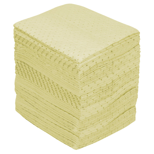 Zenith Safety Products Industrial-Grade Fine Fibre Sorbent Pads, Hazmat, 15" x 17", 40 gal. Absorbancy