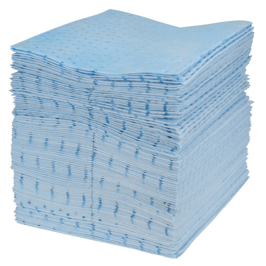 Zenith Safety Products Blue Bonded Sorbent Pad, Oil Only, 15" x 18", 30 gal. Absorbancy