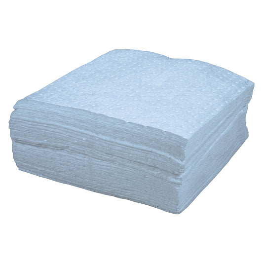 Zenith Safety Products Blue Bonded Sorbent Pad, Oil Only, 15" x 17", 8 gal. Absorbancy