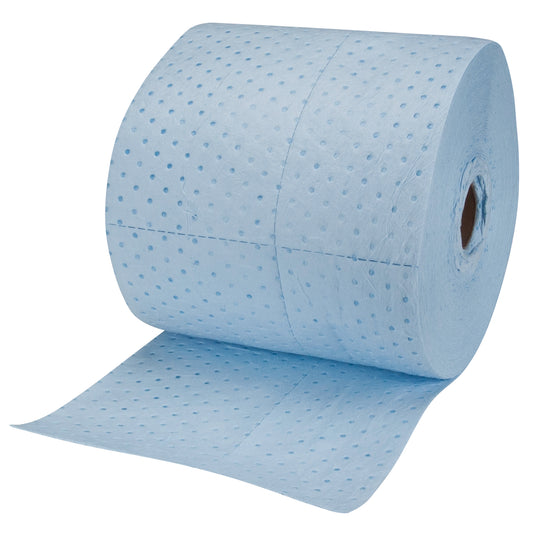 Zenith Safety Products Blue Bonded Sorbent Rolls, Lightweight, 150' L x 15" W, 20 gal. Absorbancy