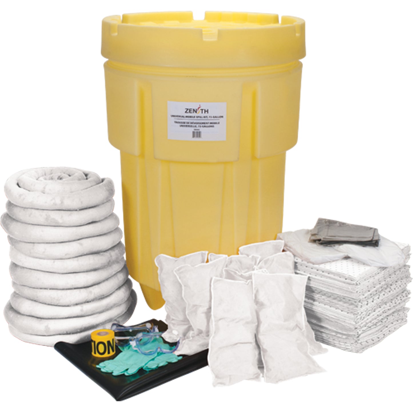 Zenith Safety Products Shop Spill Kit, Oil Only, Drum, 95 US gal. Absorbancy