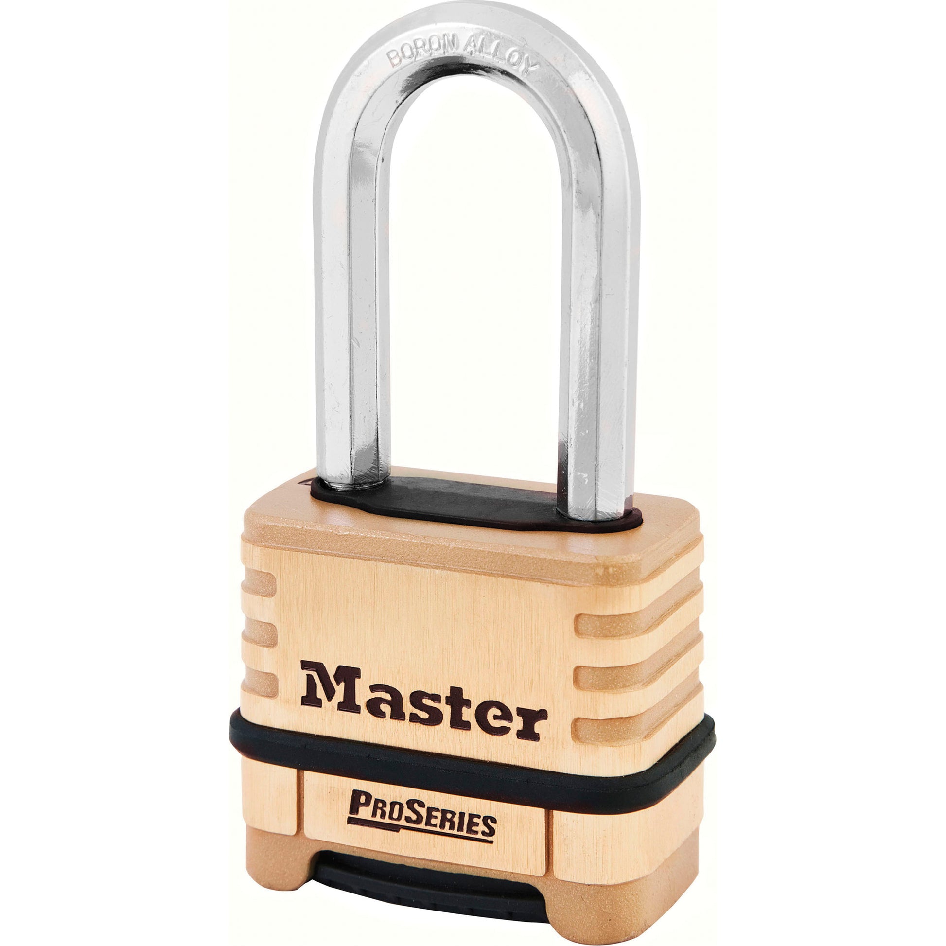 Master Lock ProSeries® Lock, Combination, Resettable, Brass Coating, 2-1/4" Width