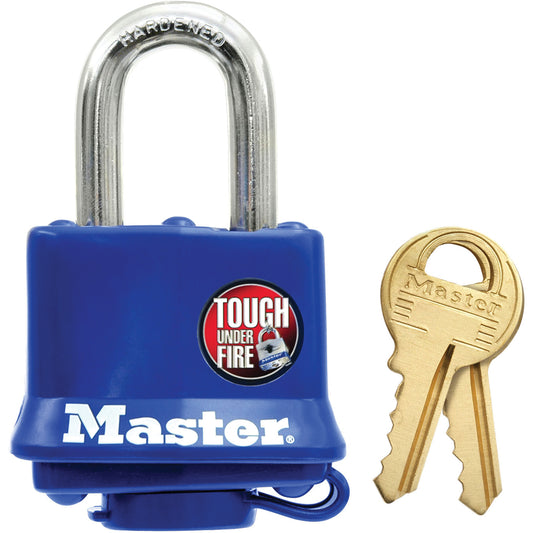 Master Lock Weather-Resistant Padlock, Keyed Different, Laminated Steel, 1-9/16" Width